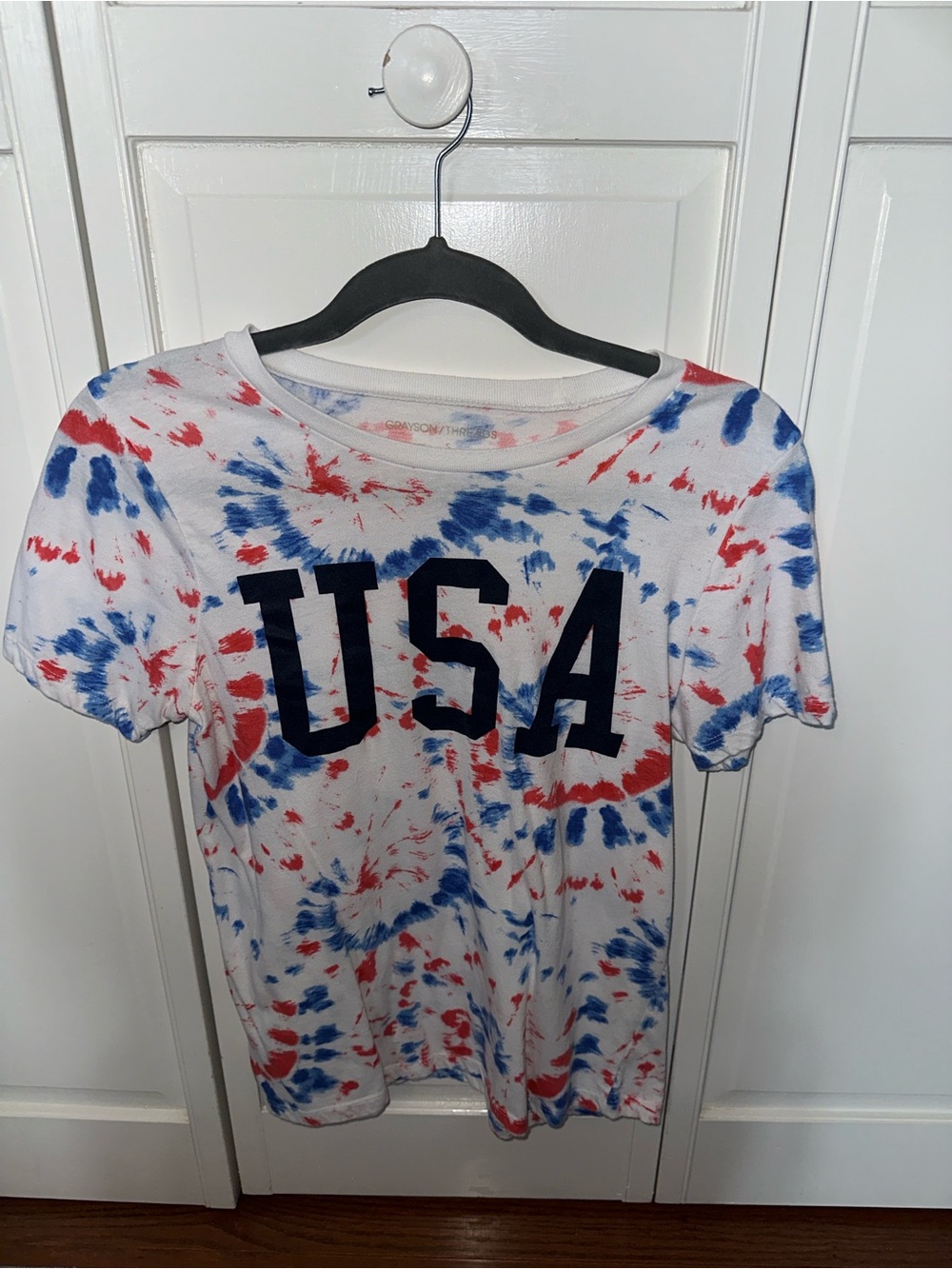 Grayson Threads USA Tie-Dye Tee in Red, Blue, White